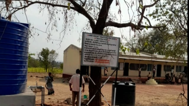 पिंपरी बुद्रुक हायस्कूलमध्ये पाण्याची टाकी बसवली