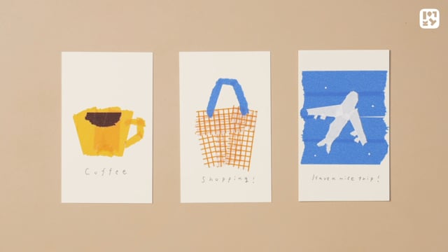 イラストをちぎる