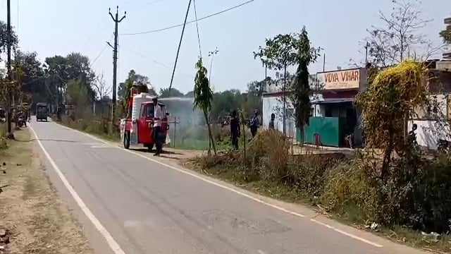 हिलसा नगर परिषद के द्वारा परीक्षा केंद्रों पर कराया गया सैनिटाइजेशन का कार्य