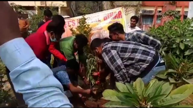 रेफरल अस्पताल अमरपुर में किया गया वृक्षारोपण l