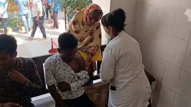 दर्जी बिगहा मोड़ पर ऑटो के टक्कर से बाइक चालक सहित 3 जख्मी #axident 