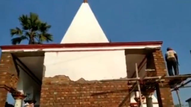 शिव मंदिर निर्माण को लेकर लोगों के बीच खुशी।