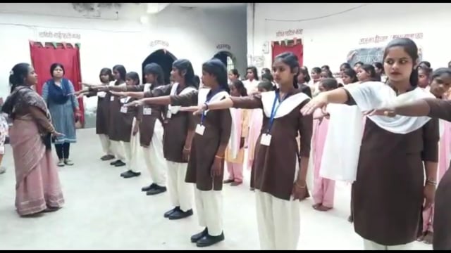 कस्तूरबा गांधी आवासीय विद्यालय हसपुरा में महिला शशक्तिकरण पर बालिकाओं ने शपथ लिया