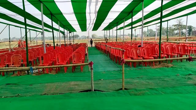 सीएम नीतीश कुमार के आगमन को लेकर बिंद में भव्य पंडाल बनकर हुआ तैयार