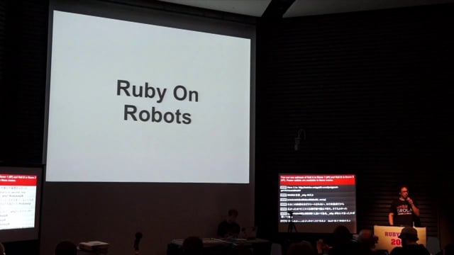 talk by Ron Evans, Adrian Zankich: Ruby On Robots Using Artoo: A New Platform For Robotics, Physical Computing, and the Real World Web