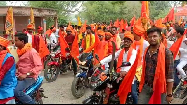 हसनगंज में राम जन सेवा समिति की अगुवाई में भव्य शोभायात्रा निकाली गई हजारों की संख्या में युवाओं की निकली टोली