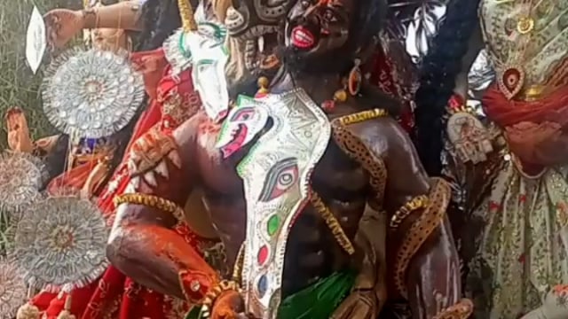 चानन  : बननूबगीच गांव स्थित स्थापित चैती दुर्गा प्रतिमा का हुआ विसर्जन। 