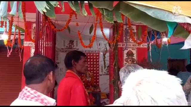 गोडा बाजार में नवनिर्मित हनुमान मंदिर की प्राण प्रतिष्ठा के मौके पर अखंड राम धुन संकीर्तन प्रारंभ
