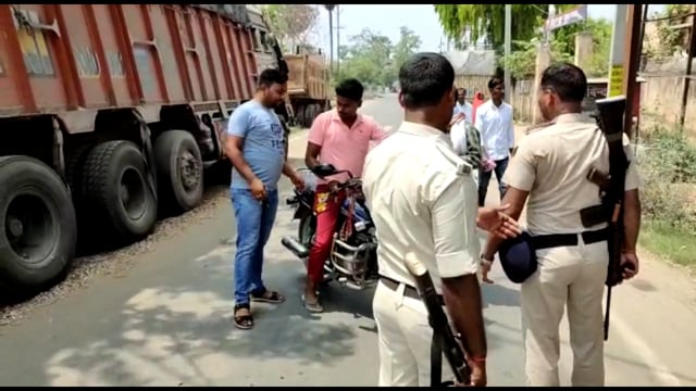 बिंद थाना के समीप चलाया गया वाहन चेकिंग अभियान