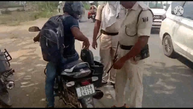 जहानाबाद के इरकी ग्रीड के समीप एसपी के निर्देश पर चलाया गया वाहन चेकिंग अभियान।