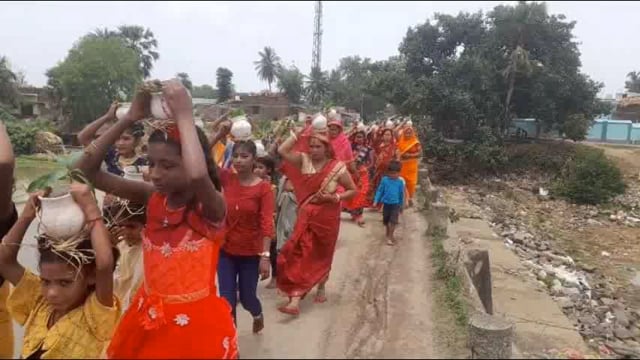 पंजवारा में राम जानकी के प्रतिमा का हो रहा है विधिवत स्थापना।