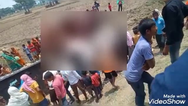 बालू लदा ट्रैक्टर पलटने से चालक की हुई मौत