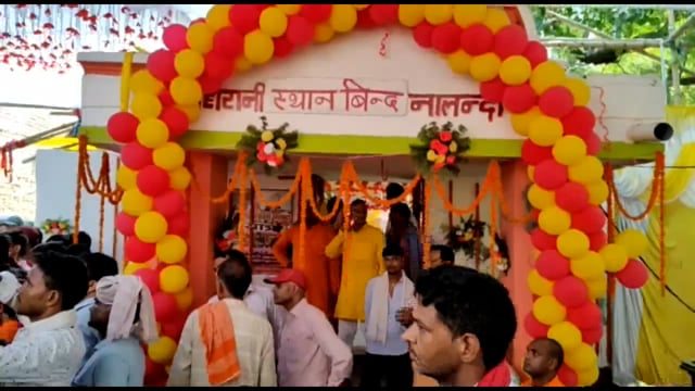 ग्रामीण विकास मंत्री श्रवण कुमार ने नारियल तोड़ माता भगवती मंदीर के जीर्णोद्धार की रखी आधारशिला