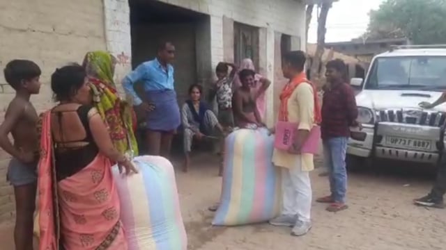 दौलतपुर कसार गांव में गौशालाओं में भूसे की किल्लत को देखते हुए ग्राम प्रधान ने अभियान चलाकर भूसा किया एकत्रित