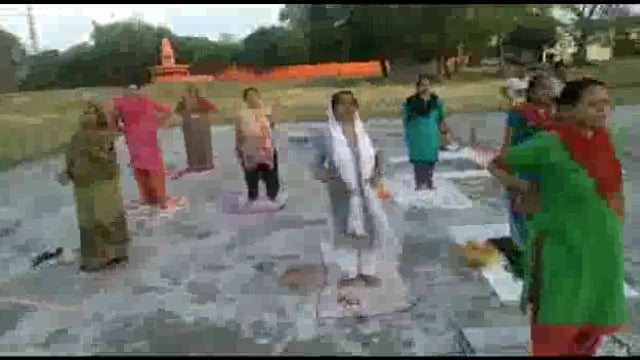 चित्रकूट योग दिवस को लेकर अभ्यास शुरू हुआ ।