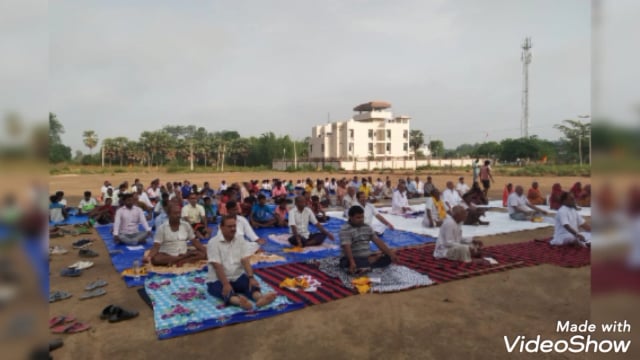 विश्व योग दिवस पर पतंजलि योग परिवार द्वारा लछुआड़ में भव्यता के साथ मनाया गया योग महोत्सव