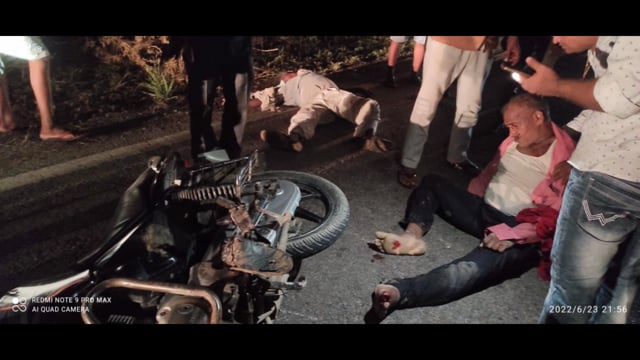 खड़ी ट्राली में बाइक सवार ने मारी टक्कर,एक की मौके पर हुई मौत