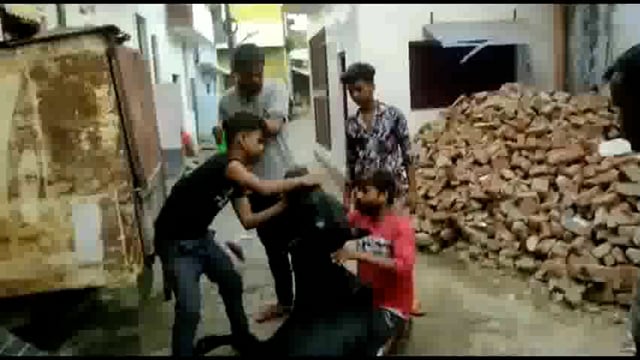 लखीमपुर खीरी (यूपी) हाथीपुर उत्तरी में बीमार पड़े गोवंश का बजरंग दल के कार्यकर्ताओं ने कराया इलाज