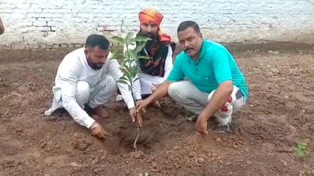 वजीरगंज के अंतर्गत ग्राम पंचायत खिरिया में अवध केसरी सेना के प्रमुख ठाकुर नीरज सिंह जन्मदिन के उपलक्ष में वृक्षारोपण कर 