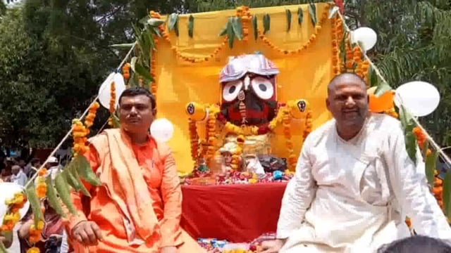 लालगंज कस्बे में भगवान जगन्नाथ की यात्रा बड़े ही धूमधाम से निकाली गई।