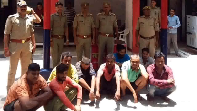 शहर कोतवाली पुलिस ने हारजीत की बाजी लगाते 9 जुआरी कोई गिरफ्तार