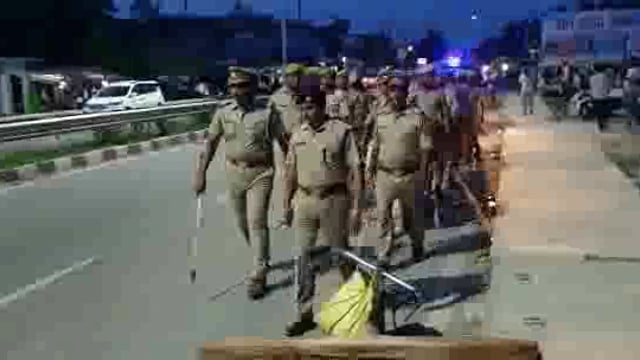 सुरक्षा को लेकर किया गया जोगिया मे फ्लैग मार्च 