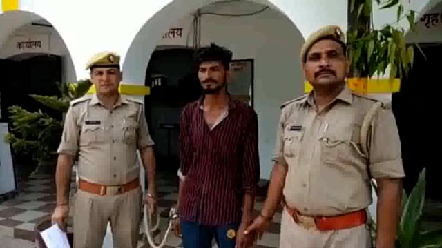 चंदौसी:भगवान शिव की प्रतिमा को क्षतिग्रस्त करने वाले आरोपी युवक को पुलिसने किया गिरफ्तार