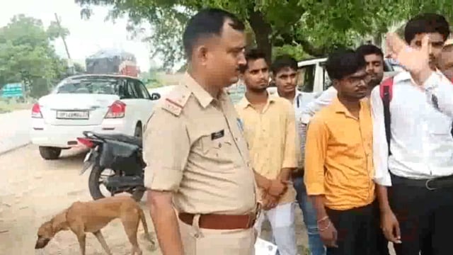 रेनू महेश फार्मेसी कालेज में क्षात्रों के साथ की गई धोखाधड़ी के विरुद्ध संयुक्त किसान मोर्चा ने आंदोलन किया