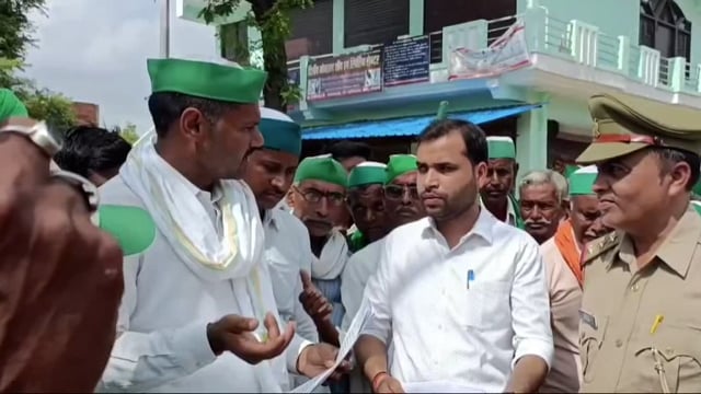 चायल:चायल में भारतीय किसान यूनियन के कार्यकर्ताओं ने किया प्रदर्शन 