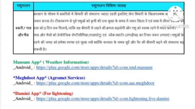 भारत मौसम विज्ञान विभाग द्वारा मौसम पुर्वानुमान जारी कर किसानों को दिए आवश्यक दिशा निर्देश