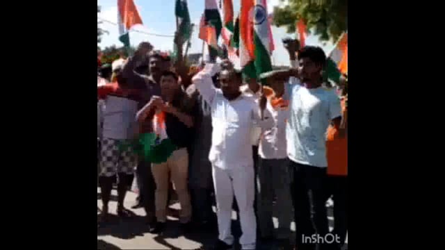 वजीरगंज :के जगदीशपुर कटरा में भाजपा नेता की अगुवाई में निकाला गया तिरंगा यात्रा