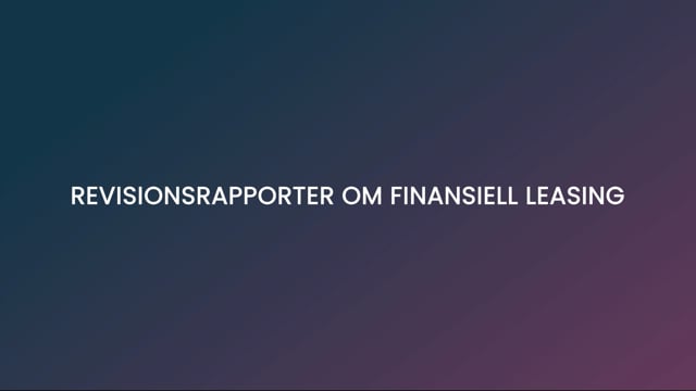 Audit reports on financial leasing