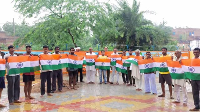 अस्ता में आजादी के अमृत महोत्सव के तहत निकाली गई तिरंगा यात्रा