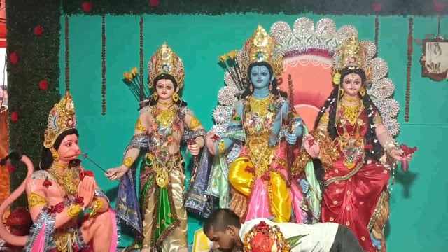 सूरजगढ़ा साकेत धाम ठाकुर बारीन में आज अंतिम दिन महिला मंडली के द्वारा सीताराम धुनी किया गया 