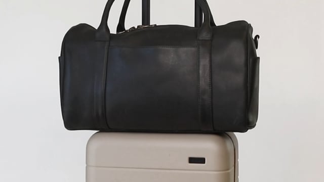 Parker Clay Montecito Weekender Leather Duffel Bag - Rust Brown