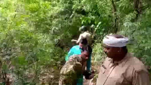 लालगंज थाना क्षेत्र के बेहटा चौराहे के पास जंगल की झाड़ियों में नर कंकाल का शव बरामद जांच में जुटी पुलिस।