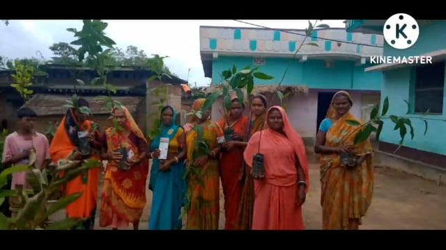 जल जीवन हरियाली लाने के लिए जीविका दीदियों के बीच पौधा वितरण