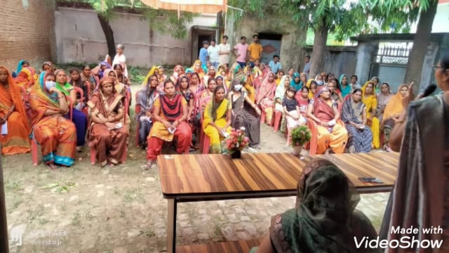 औरैया क्षेत्र ग्राम पंचायत जैतापुर में महिला एवं बाल विकास समिति का आयोजन किया गया