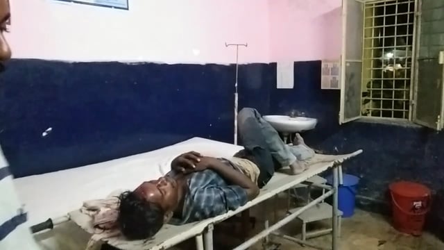 पेड़ काटते समय युवक पर  गिरी पेड़ की टहनी, सिर में आई गंभीर चोट