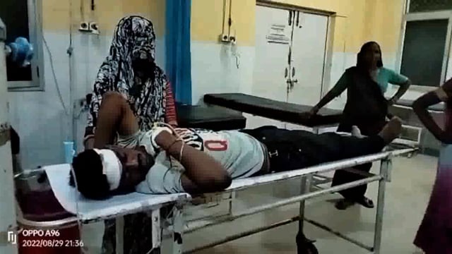 मथुरा थाना के शेरगढ़ के गांव गिडोरा में दबंगों द्वारा विधवा मां बेटा के साथ क मारपीट जिला अस्पताल किया रेफर 