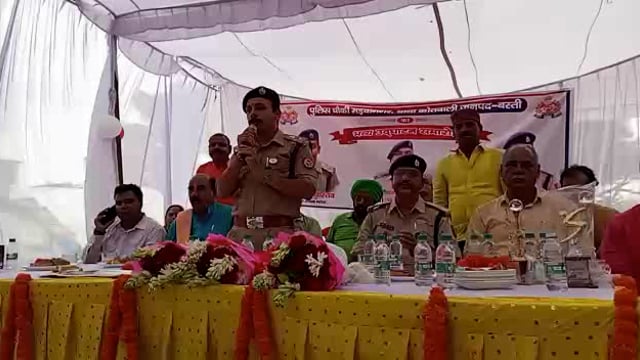 बस्ती जिले के मड़वानगर में हुआ पुलिस चौकी का भव्य उद्घाटन ,पुलिस अधीक्षक आशीष श्रीवास्तव ने पहुंचकर उद्घाटन किया