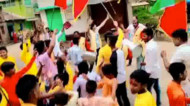 नारायणपुर गांव में विघ्नहर्ता श्री गणेश की प्रतिमा विसर्जन को गाजे बाजे के साथ व शोभायात्रा निकालकर किया विसर्जन।