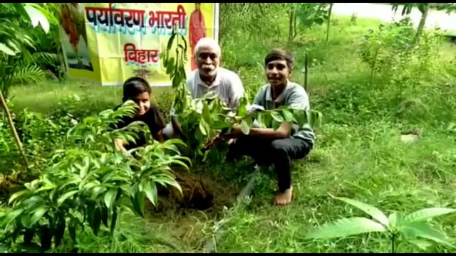 पर्यावरण भारती ने शिक्षक दिवस के मौके पर लखीसराय नगर भवन में किया वृक्षारोपण