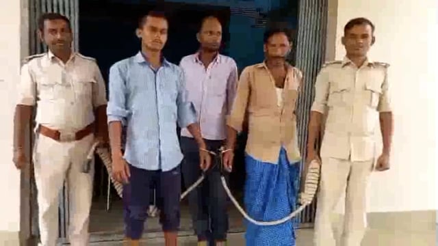 उरकुसिया पुल के पास रजौन पड़घड़ी के तीन शराबी को धोरैया पुलिस ने किया गिरफ्तार