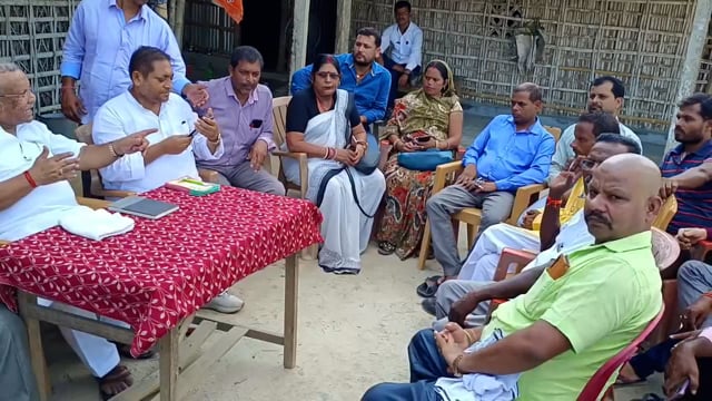 विद्या भारती चिल्ड्रेंस एकाडमी में बिहार के पूर्व डिप्टी सीएम तारकिशोर प्रसाद ने जन भावना रैली की सफलता को लेकर की बैठक