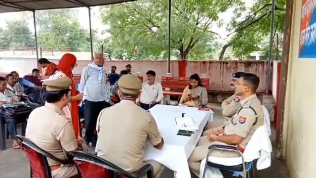 खैर कोतवाली प्रांगण में लगाया गया थाना समाधान दिवस