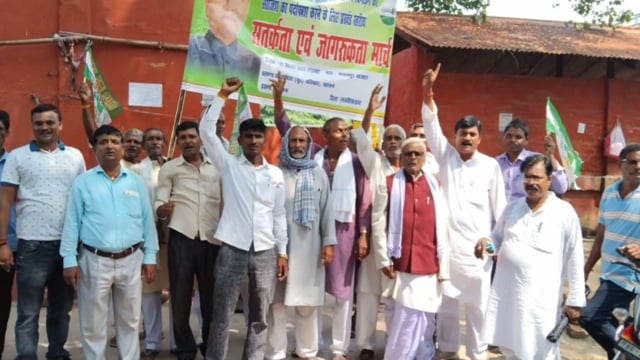 चानन  : मननपुर बाजार में जदयू कार्यकर्ताओ ने निकाली सतर्कता व जागरूकता मार्च। 
