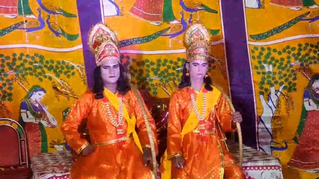 शारदीय नवरात्र पर्व को लेकर गोपिया में हो रहा राम लीला का भव्य आयोजन ।