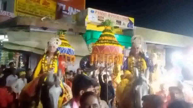 सौंख में बड़े ही धूमधाम के साथ निकली मर्यदा परुषोत्तम श्रीराम की बारात , जगह जगह हुआ स्वागत ।