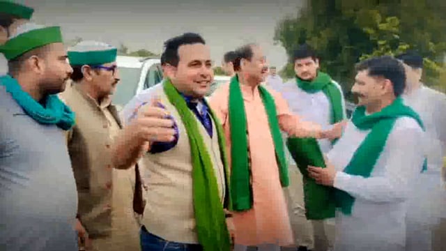 भाकियू ने किया राष्ट्रीय अध्यक्ष का स्वागत सम्मान दैवीय आपदा घोषणा कराने की की मांग